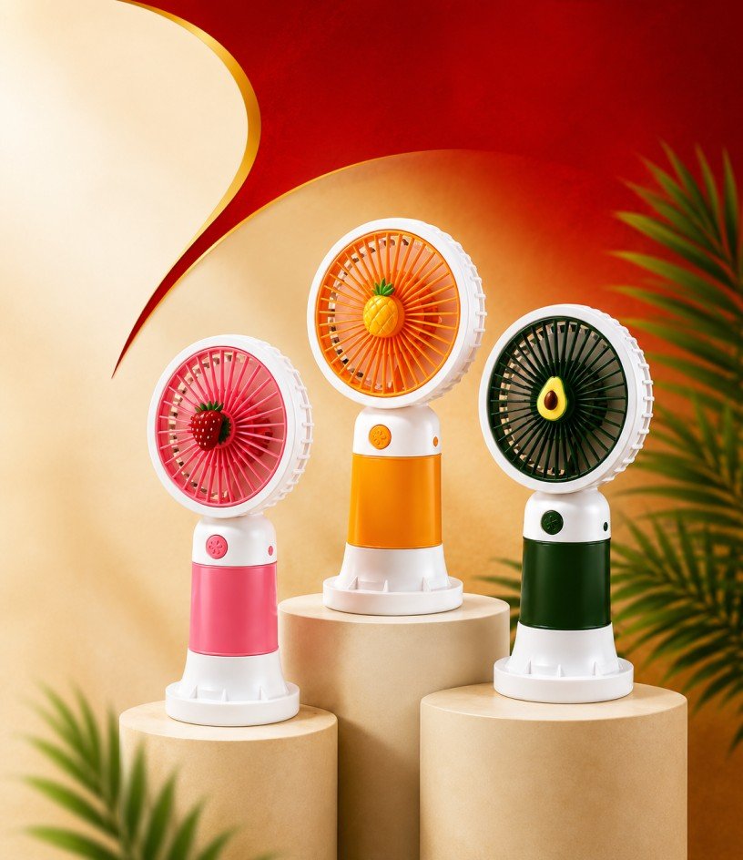 Fruit Mini Portable Rechargeable Hand Fan
